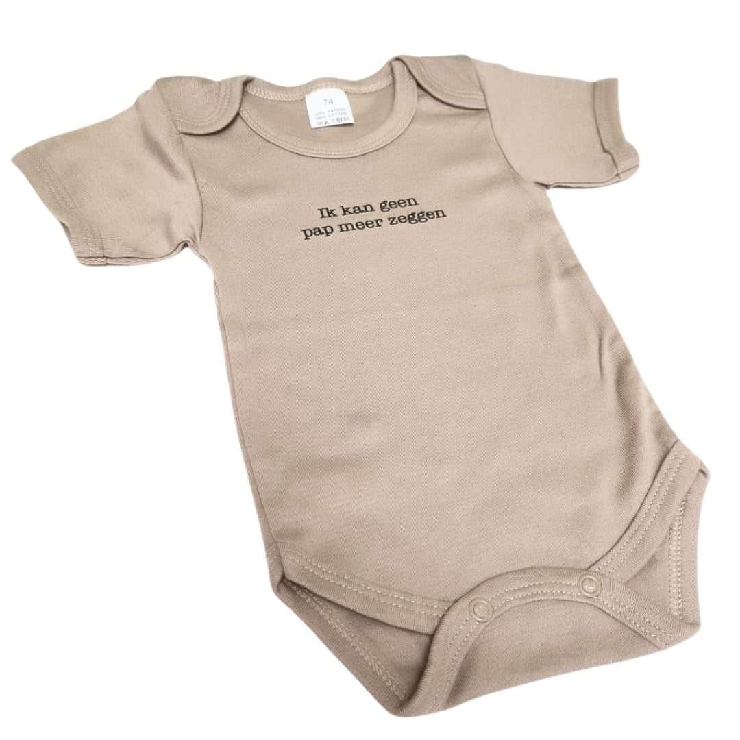 Een body voor baby's waar een grappige tekst op staat. Ideaal als klein cadeautje voor een baby