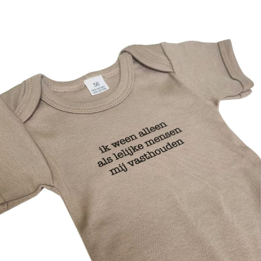 Grappige romper voor baby's waar een leuke tekst op staat. Perfect als cadeau voor baby